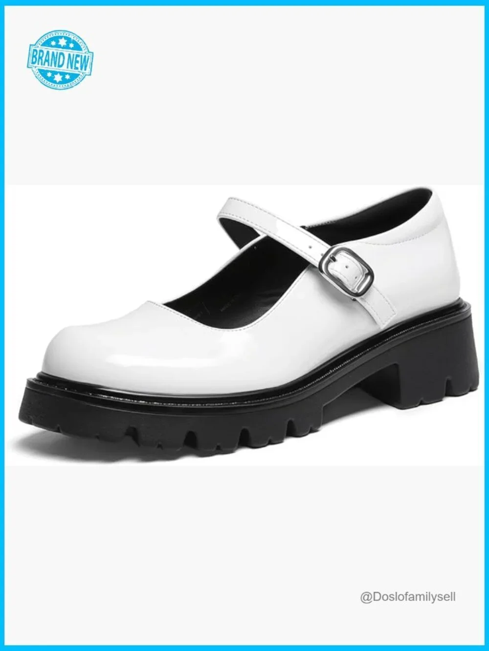 Chunky Block Heel Mary Jane Platform Shoes Retro Schoolgirl Buckle Adjustable